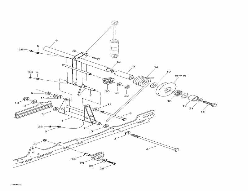  Ski Doo Summit 500 F, 2001  - Rear Arm