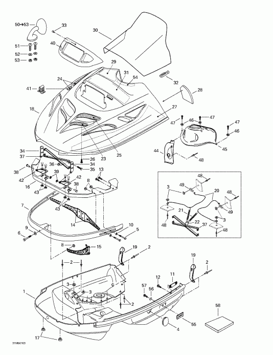 snowmobile - Cab, Console