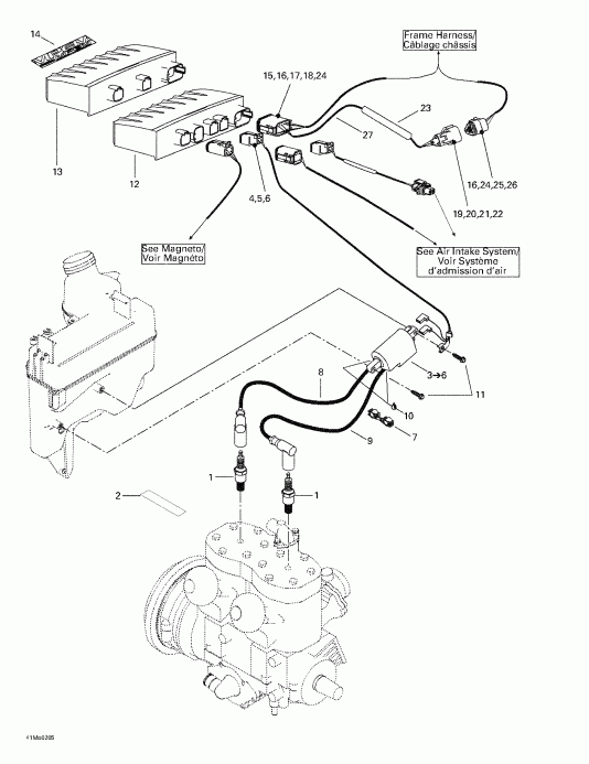 snowmobile BRP Grand Touring 500/600/700/800, 2002  - Ignition