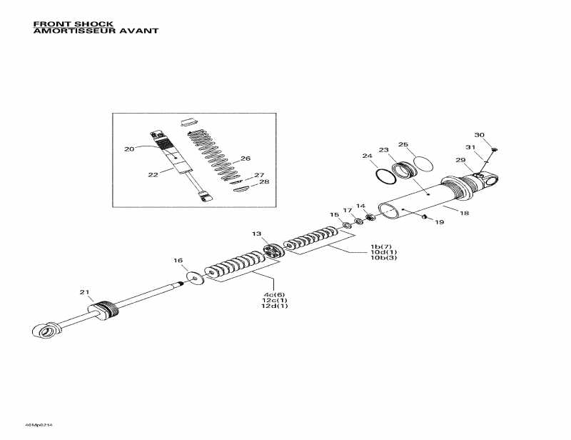  Skidoo MX Z 800 Rev, 2002 - Front Take Apart Shocks