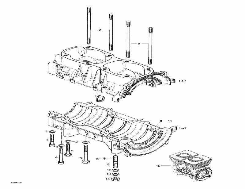  Skidoo  Summit 500 F, 2002 - Crankcase