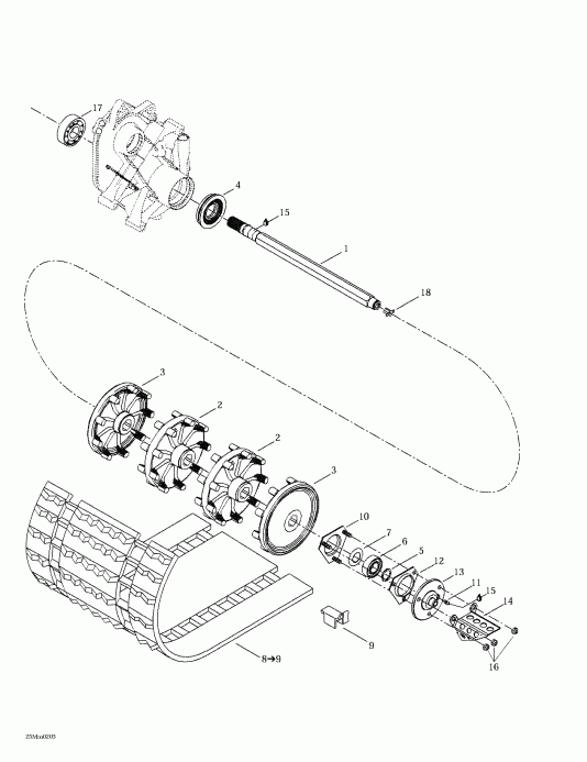 �������� BRP SkiDoo Summit 600/700/800, 2002 ������ - Drive Axle � Track