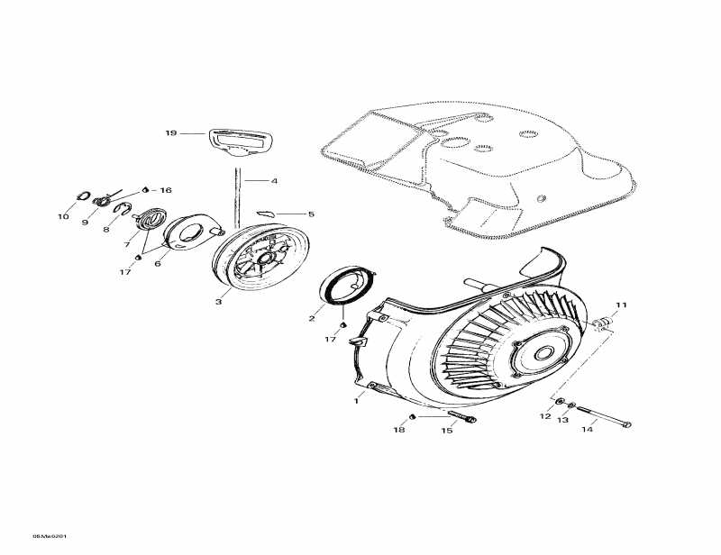 snowmobile Skidoo Tundra R, 2002 - Rewind Starter