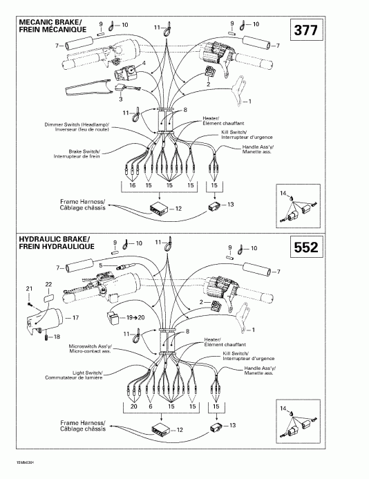 Skidoo Legend 380F/550F, 2003  - Steering System