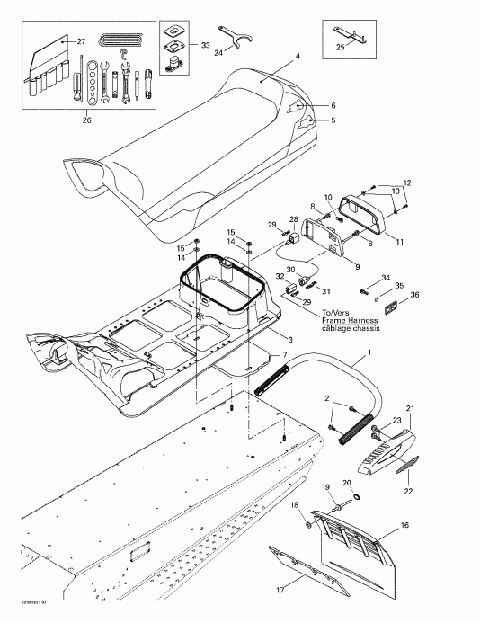 SkiDoo Legend 500/600/700, 2003 - Rear Arm