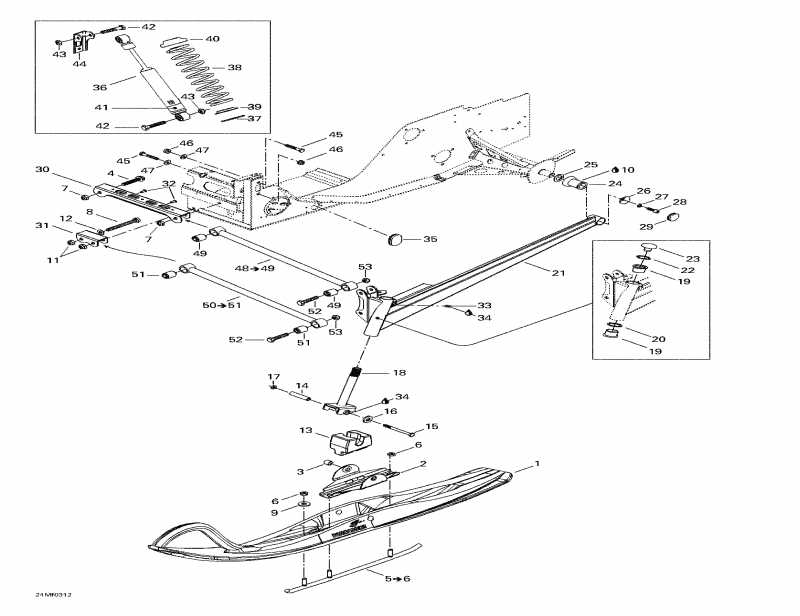 Ski-doo  Skandic 500F, 2003 - Front Suspension And Ski