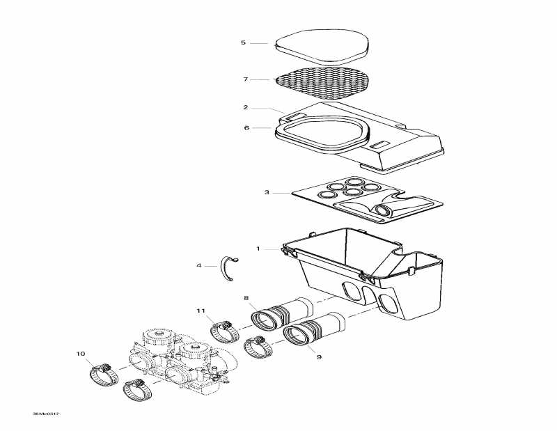 snowmobile Ski Doo  Skandic SUV 600, 2003 - Air Silencer