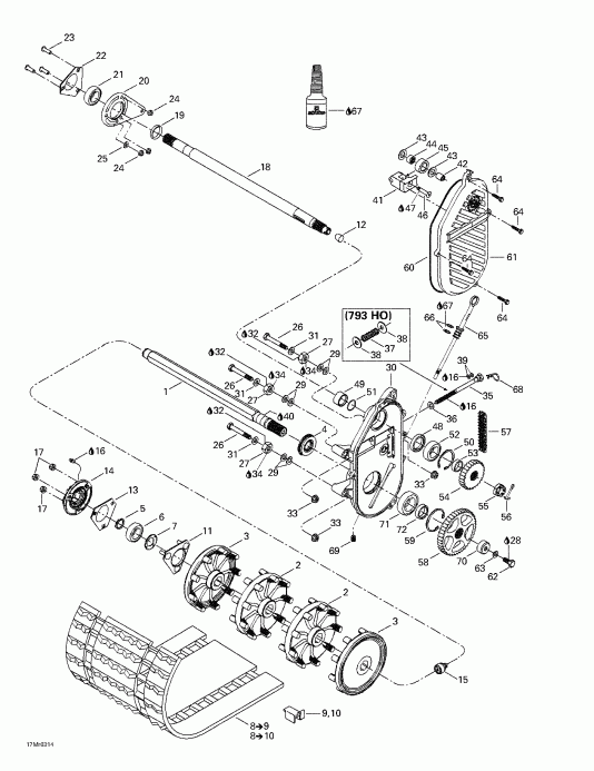 �������� Ski Doo ������ Summit 600 HO/700/800 HO, 2003 - Drive System