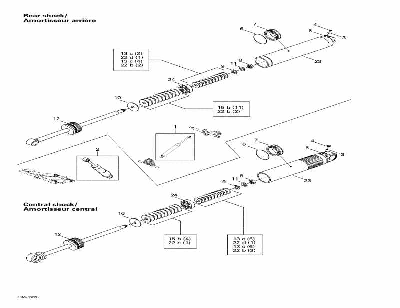  SkiDoo  Summit X 800 HO, 2003 - Rear Take Apart Shocks