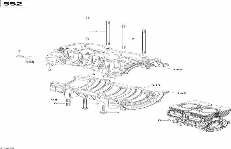  SkiDoo  Legend 550F, 2004 - Crankcase (550f)