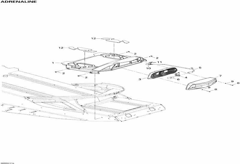  Ski-doo  MX Z 600 HO SDI, 2004 - Luggage Rack (adrenaline)