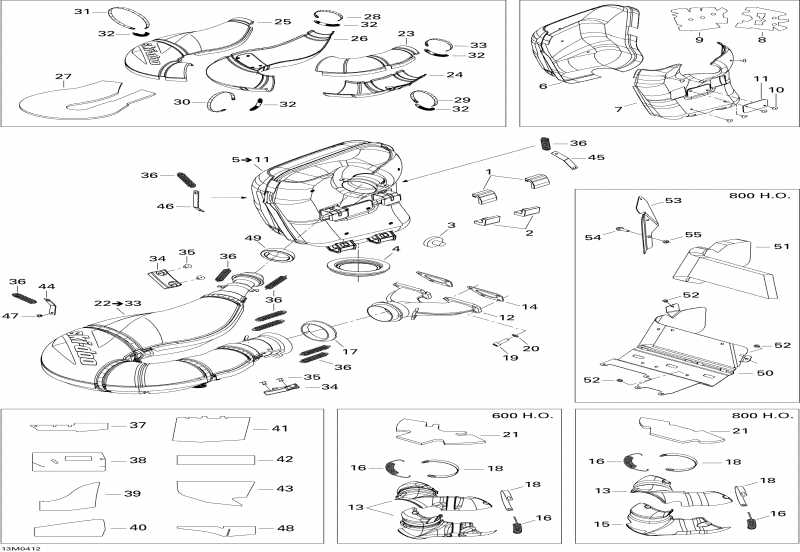  SkiDoo  Summit 600 HO, 2004 - Exhaust System