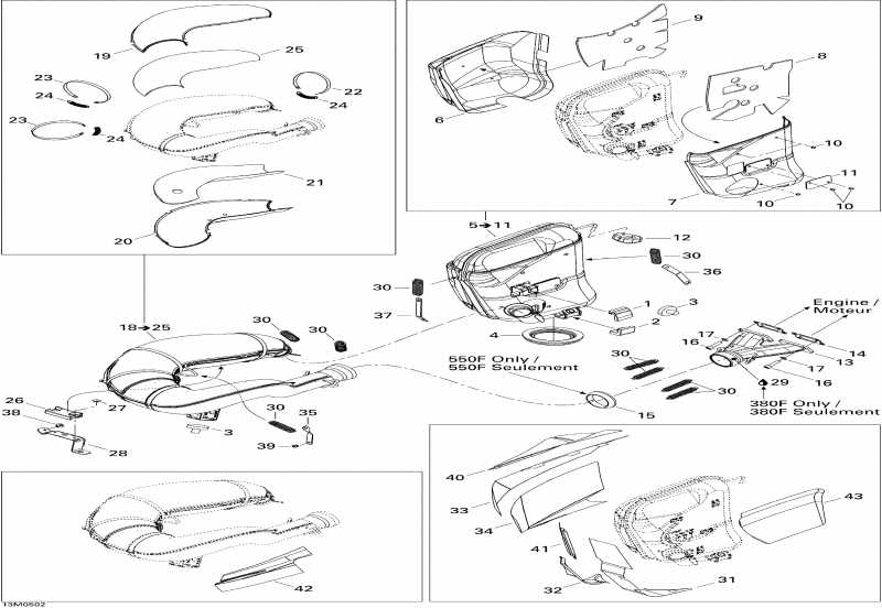Skidoo MX Z 550F, 2005 - Exhaust System Mx Z 550f