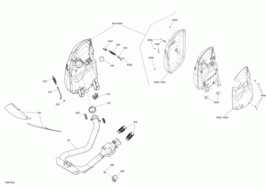  GRAND TOURING 900 ACE 2018 - Exhaust 900 Ace