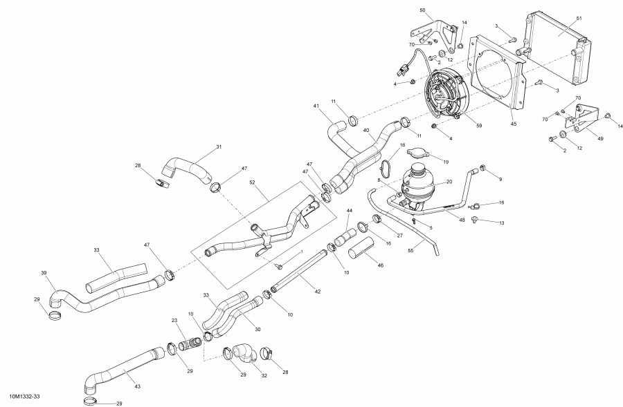 snowmobile  EXPEDITION SPORT 600 ACE (4-TEMPS) XP, 2013  -  System