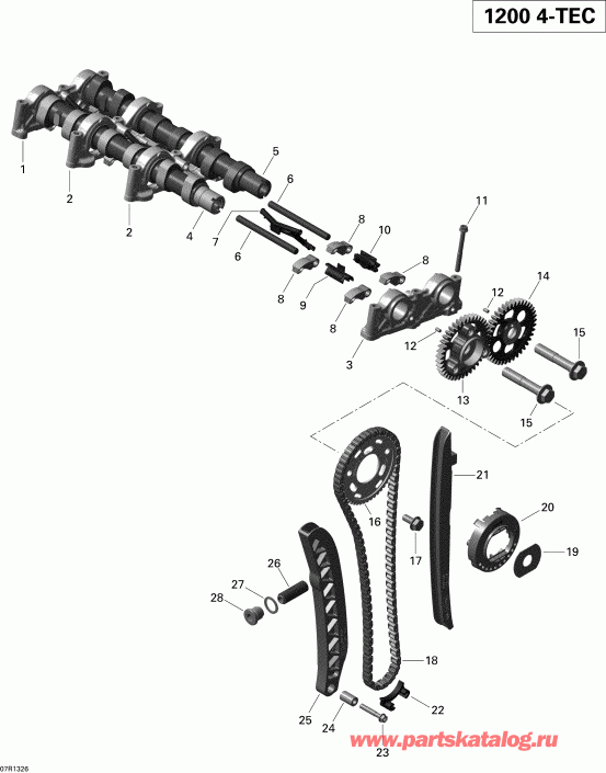  BRP MXZ X & TNT 1200 XR, 2013  - Camshafts And Timing Chain