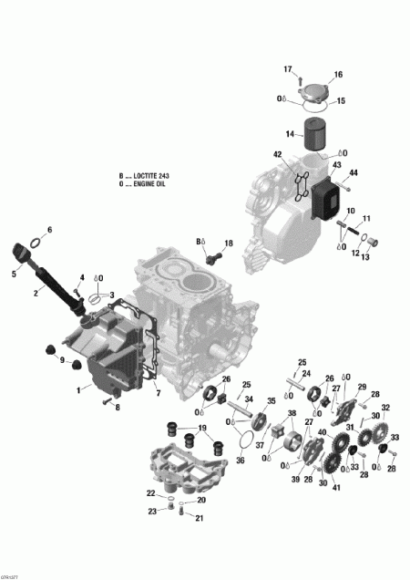 Skandic SWT 600 ACE (4-strokes) XU, 2013  - Engine Lubrication