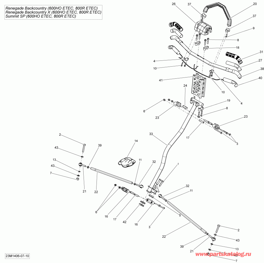 snowmobile BRP RENEGADE BACKCOUNTRY 600HOE XS, 2014 ������ - ������� �������