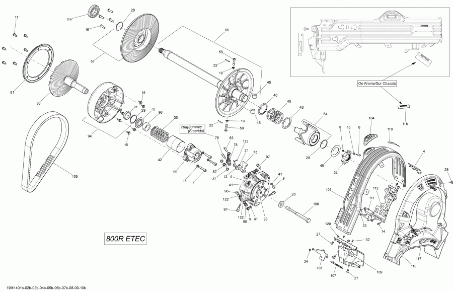  Skidoo SUMMIT X 800RE XM 154, 2014 -  System