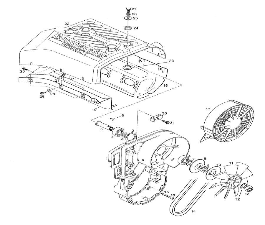 Snow mobile Lynx  - Oil Tank /  