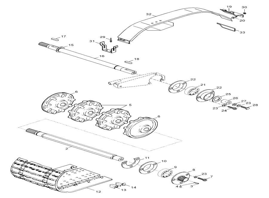 Snowmobiles lynx  - Drive Axle / Drive Axle