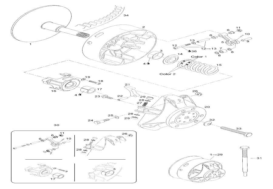 Snowmobile Lynx  - Drive Axle / Drive Axle