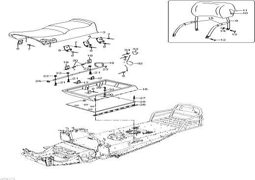 Snow mobile lynx  -  - Seat