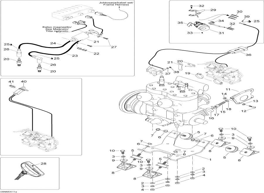 Snowmobile Lynx  - Engine And Engine Support -    Sport