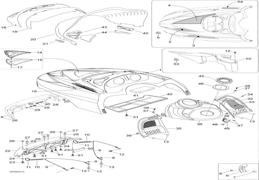 Snowmobile lynx  - Hood, 400rc / Hood, 400rc