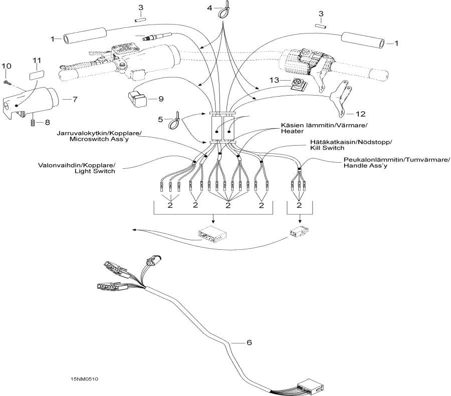 Snow mobile lynx  - Steering Harness