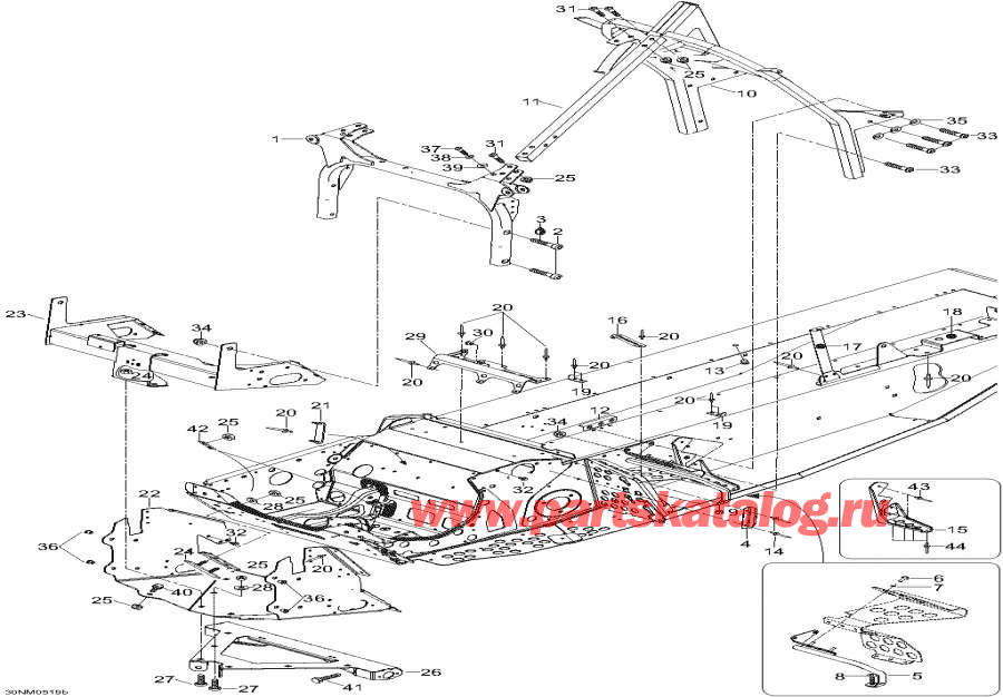 Snowmobile Lynx  - Frame And Components