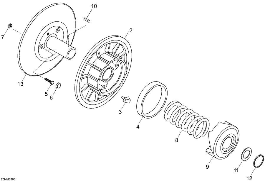 Snowmobiles lynx  - Driven Pulley /  