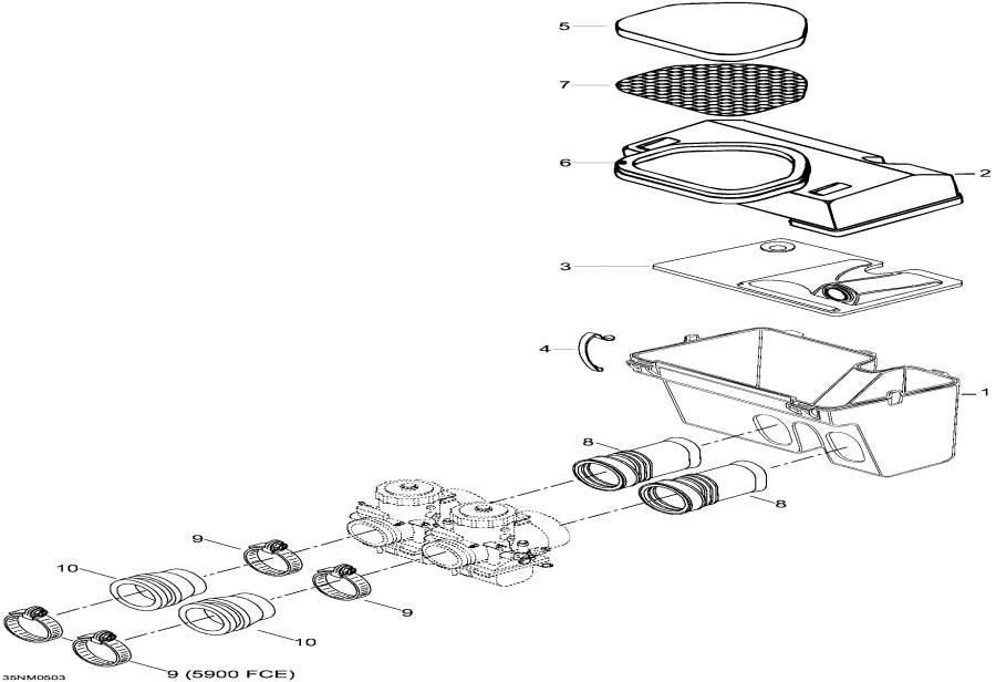 ��������� �����  - Air ������� ������ System, 6900 / Air Intake System, 6900