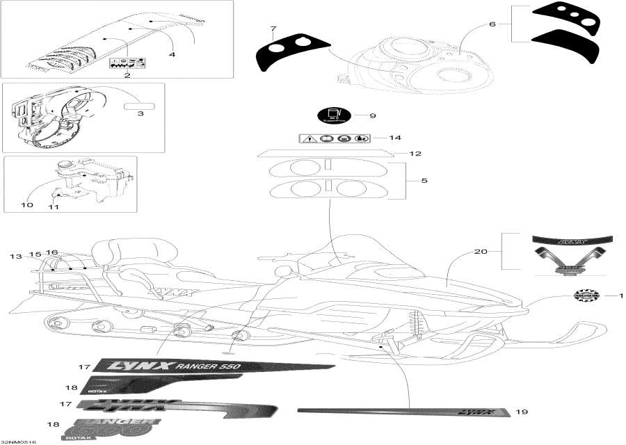 Snowmobiles Lynx  -  / Decals