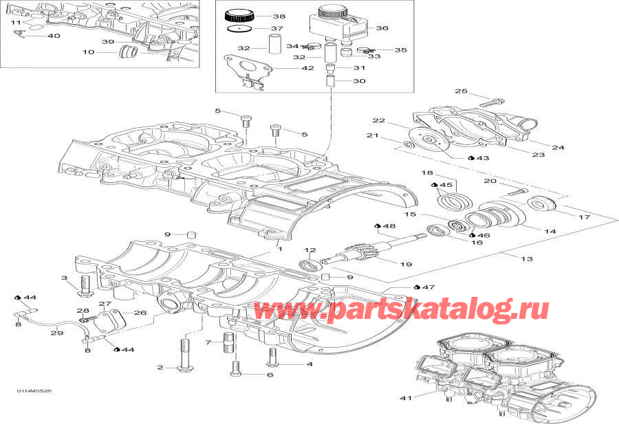 Snowmobiles �����  - ������ ��������� - Crankcase