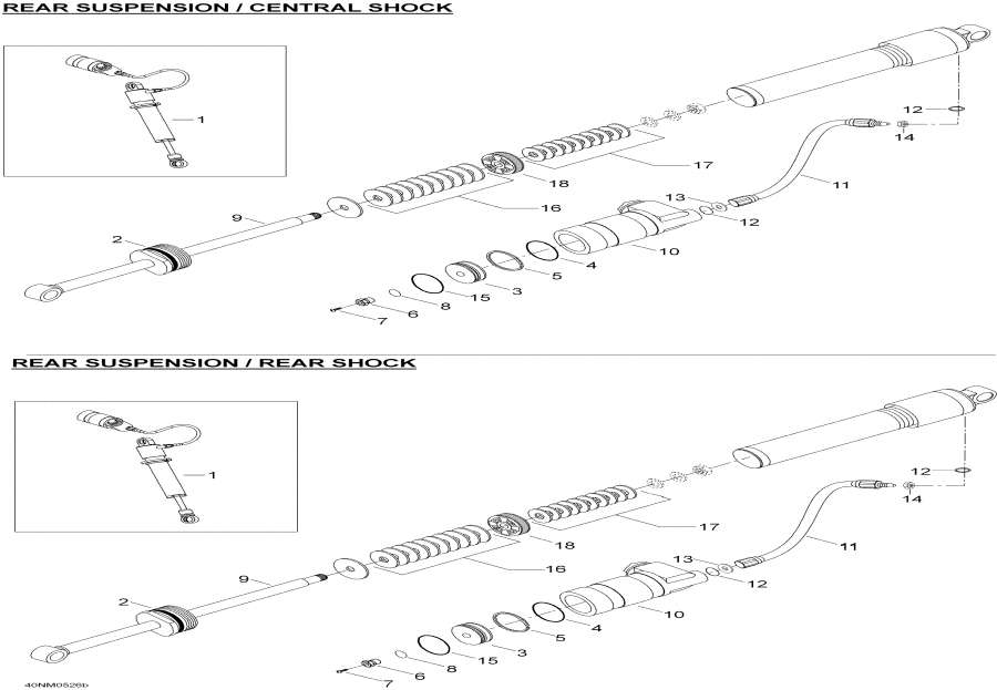 Snowmobile lynx  - Take Apart Shock Rear / Take Apart Shock Rear