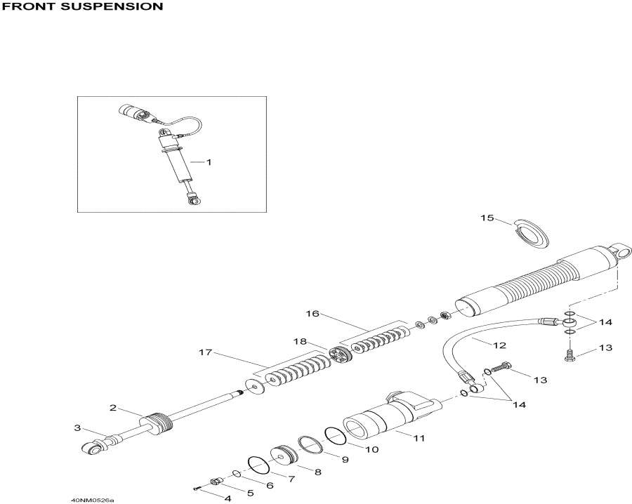 Snowmobile lynx  - Take Apart Shock, Ski