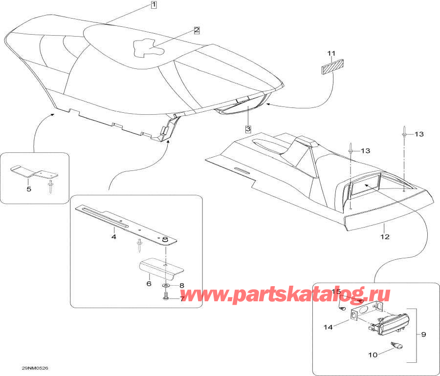 Snowmobiles lynx  - Seat - 