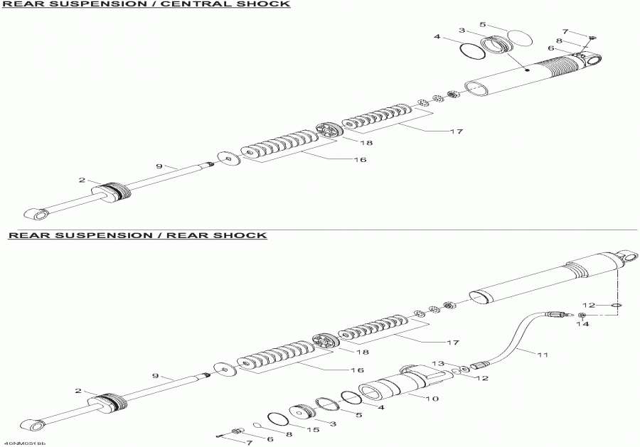 Snow mobile   - Take Apart Shock Rear