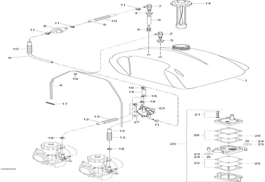 Snowmobiles Lynx  - Fuel System
