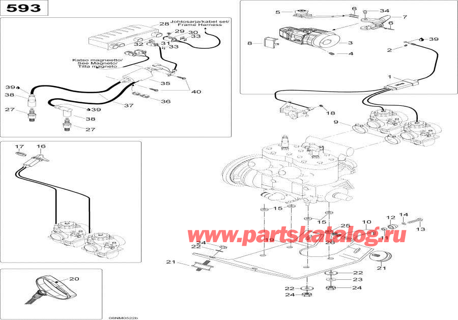 Snowmobiles   - Engine And Engine Support, 593 /    Sport, 593