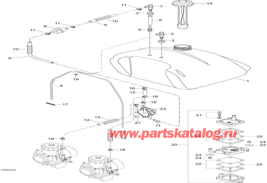 Snow mobile   - Fuel System