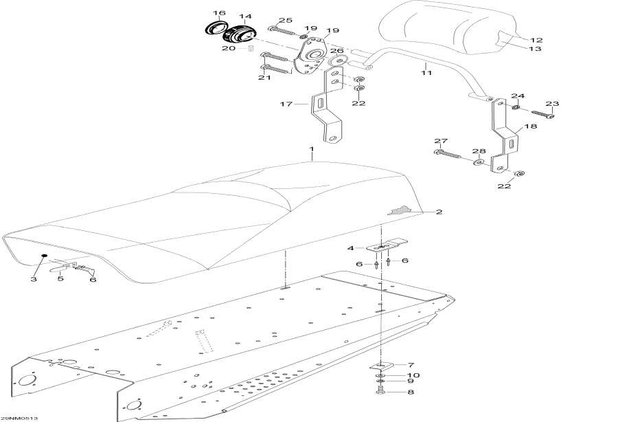 Snowmobiles   - Seat