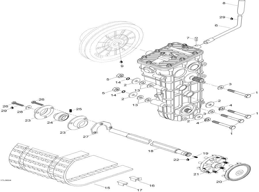 Snowmobile Lynx  - Track And Drive Axle - Track  Drive Axle