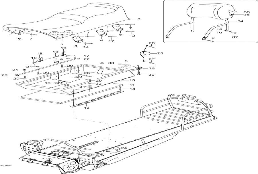 Snowmobiles lynx  - Seat