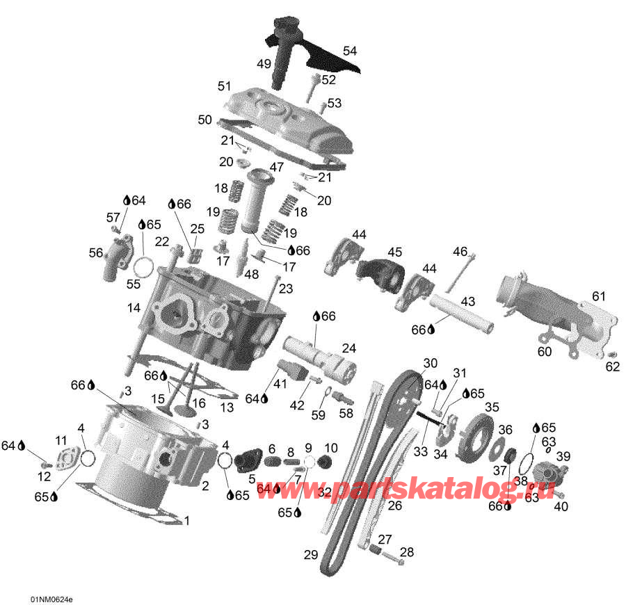 Snowmobiles   - Cylinterhead Rear / Cylinterhead Rear
