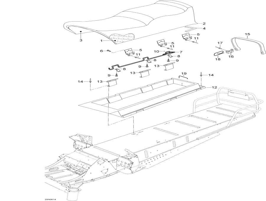 Snowmobile lynx  -  / Seat