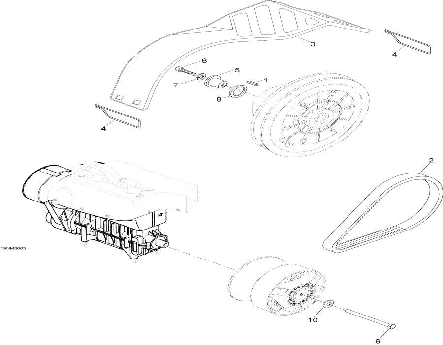 Snowmobiles Lynx  - Pulley System