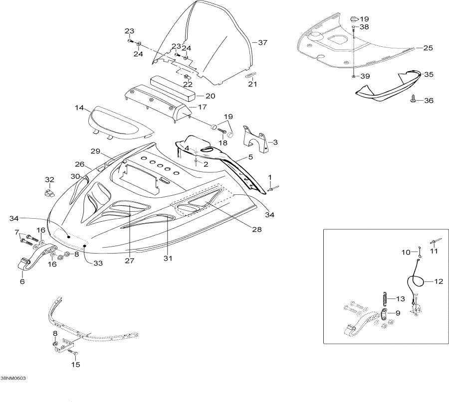 Snowmobile   - Hood,Hood