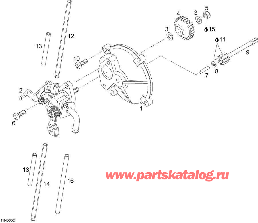 Snowmobile Lynx  - Oil Pump -  